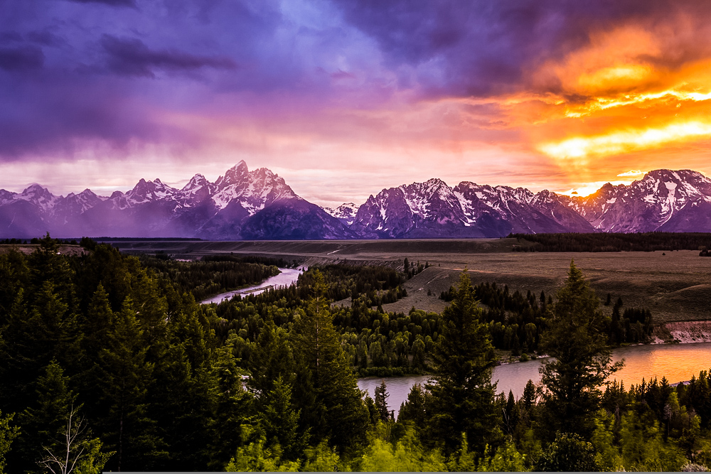 A view of Grand Teton from where most people begin floating the Snake River