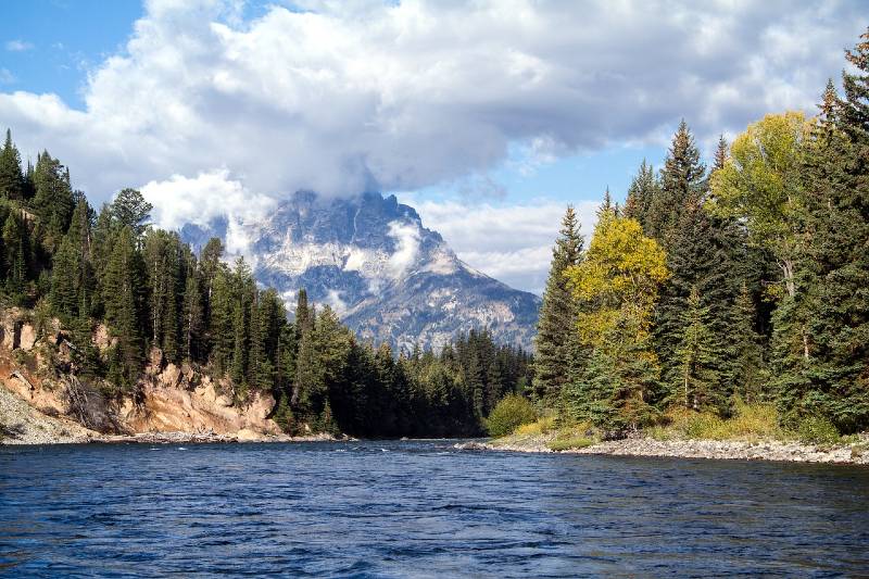 The Snake River and Grand Teton, where Jackson Hole float trips operate