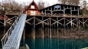 Boat dock at The Saltry Restaurant in Homer Alaska