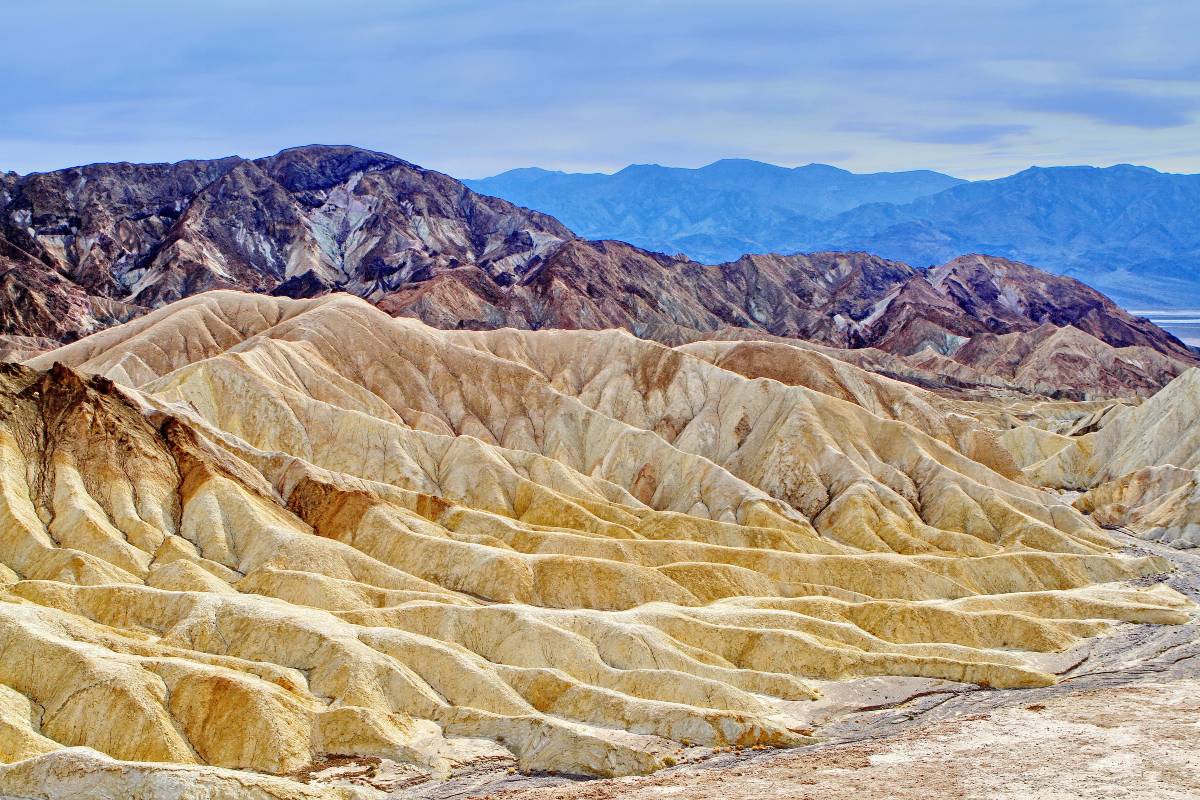 Colorful mountains in Death Valley, one of the most underrated national parks in the US