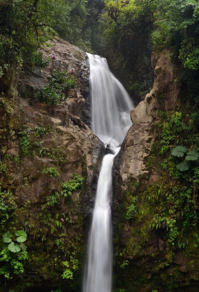 The 2-tier La Paz waterfall in costa rica