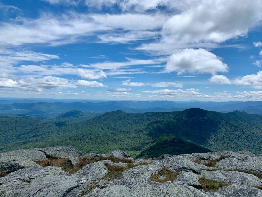 View over the Green Mountains, from the summit of Camel's Hump