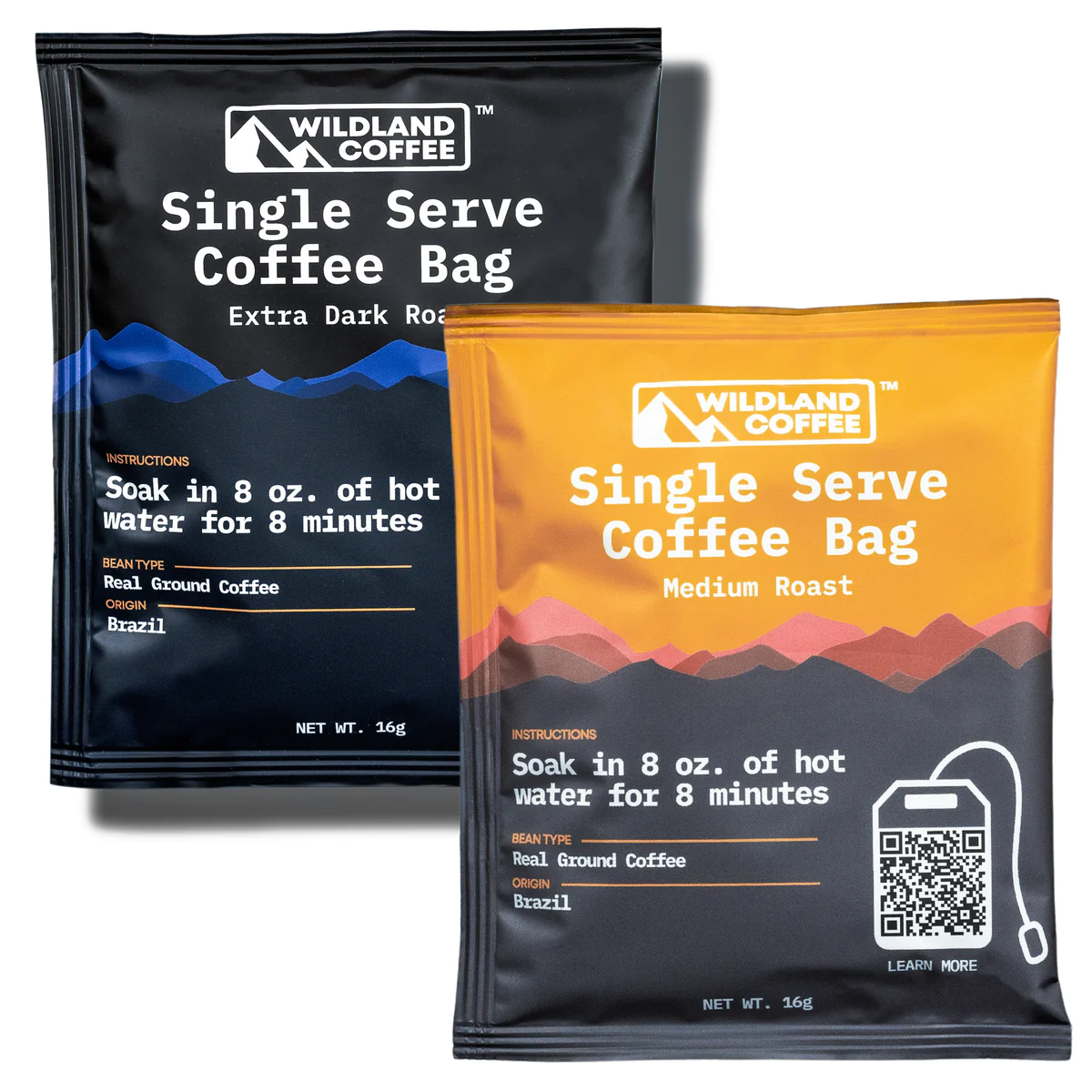 Two varieties of Wildland Coffee bags, both of which make excellent gifts for outdoorsy women