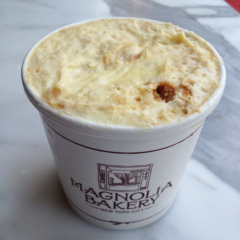 A cup of banana pudding from Magnolia Bakery, an essential on an NYC foodie bucket list
